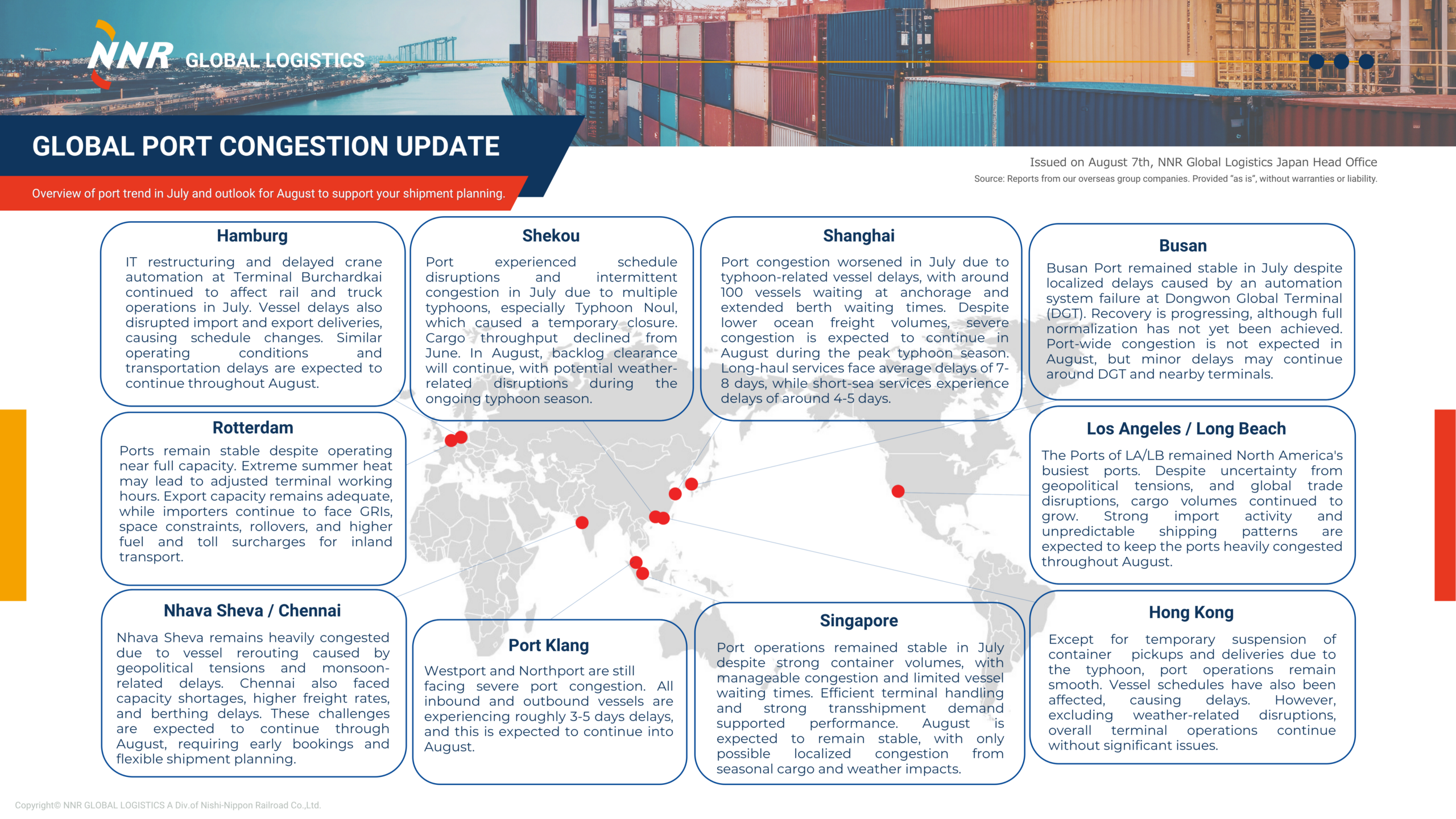 Global Port Congestion Update July/Aug - NNR Global Logistics